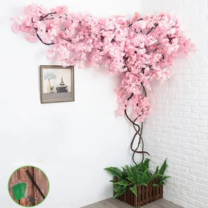 Albero di ciliegio artificiale fiore di Rattan artificiale pera fiori di vite rami interni fiore di ciliegio ramo di fiori per la decorazione della casa - Product Image 1