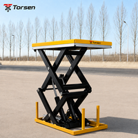 Table élévatrice à ciseaux hydraulique robuste, plateforme élévatrice fixe pour équipement industriel