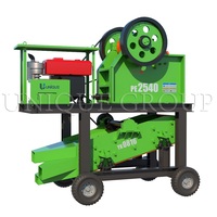 NOUVEAU Petit concasseur de pierres de roche portable Prix Mini concasseur à mâchoires diesel mobile en PE 250x400 pour la vente