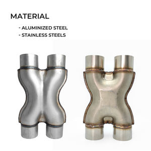 विनेअब कस्टम दोहरी आउटलेट अल्युमिनेज्ड स्टील कार मफलर एक्स एच वाई प्रकार वेल्ड एक्स पाइप संशोधित निकास के लिए - Product Image 2