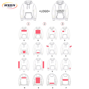 2024 nuevo jersey bordado ropa informal de algodón personalizado Puff impresión Logo 500 Gsm peso pesado liso hombres sudaderas con capucha y sudaderas - Product Image 6