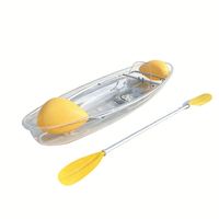 Kayak PC 1 place avec siège transparent, sac flottant et kit de réparation pour la pêche, personnalisé de Chine, Lumark haute qualité