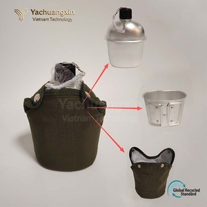 Bouteille d'eau en PE pour l'extérieur avec ensemble de tasses, capacité de 1L, anti-fuite, durable, pour le camping - Product Image 3