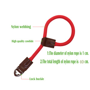 Sangle de poignet pour appareil photo, corde ronde, antichoc, antidérapante, pour appareil photo numérique sans miroir, rouge - Product Image 5
