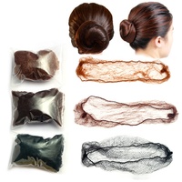 Filet à cheveux Invisible de couleur Blonde noire, ouverture élastique de 5mm 20 pouces, filet à cheveux en maille pour perruque, filet à cheveux de danse pour petits pains filets à cheveux en Nylon