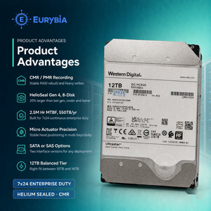 Für WD Ultrastar <span class=keywords><strong>DC</strong></span> <span class=keywords><strong>HC520</strong></span> HUH721212ALE600 12TB 7200RPM SATA 6Gb/s 256MB 3,5 Zoll Enterprise-Festplatte HDD für Server - Product Image 2