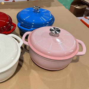 <span class=keywords><strong>Cocotte</strong></span> <span class=keywords><strong>en</strong></span> <span class=keywords><strong>fonte</strong></span> émaillée de 26 cm à prix d'usine avec larges poignées, marmite à soupe épaissie - Product Image 2
