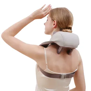 2023 mới cổ Shiatsu Massage vành đai cổ trở lại Vai Massager u-hình dạng điện cổ massager
