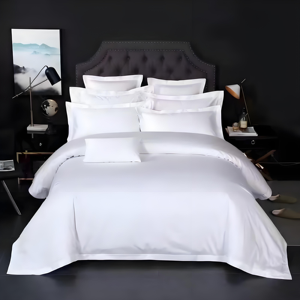 Hiện đại khách sạn năm sao bốn mảnh bông bedding Set trắng tinh khiết tấm ga trải giường và Quilt phong cách thiết kế hiện đại - Product Image 1