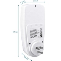 Monitor de uso de electricidad, medidor de potencia de vatios de energía, medidor de voltaje amperios, enchufe con enchufe universal, adaptador de enchufe de viaje, color blanco