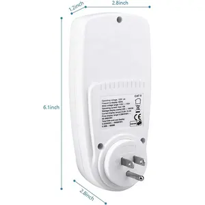 Strom verbrauch Monitor Stecker Leistungs messer Energie Watt Spannungs verstärker Messgerät Stecker mit Buchse Universal Travel Plug Adapter Weiß