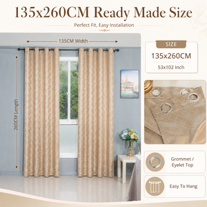 <span class=keywords><strong>Cortinas</strong></span> de Ventana Jacquard Listas <span class=keywords><strong>para</strong></span> Usar con Ojales, <span class=keywords><strong>Cortinas</strong></span> Elegantes con Textura <span class=keywords><strong>para</strong></span> Sala de Estar y Dormitorio, Venta al Por Mayor - Product Image 3