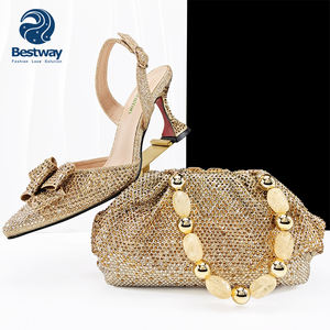 Sepatu dan Tas Pesta Bestway Berkualitas Tinggi Ukuran 38-43 Hak 3.3 Inci Sepatu Italia Tas Tangan Wanita - Product Image 3