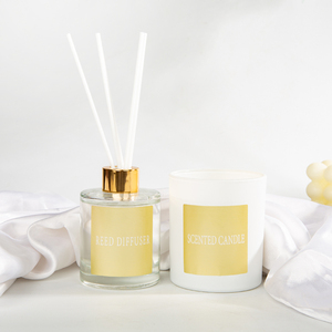 Juego de Regalo de Velas Aromáticas de Soja en Botella de Vidrio Decorativa Elegante de Marca Privada de Lujo Personalizada y Difusor de Varillas, Juego de Regalo de Aroma - Product Image 5