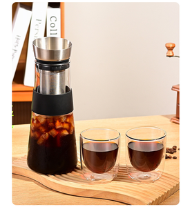 Cafetière Cold Brew et <span class=keywords><strong>carafe</strong></span> en <span class=keywords><strong>verre</strong></span> pour infuseur de thé avec filtre en maille réutilisable pour la maison ou le bureau - Product Image 6