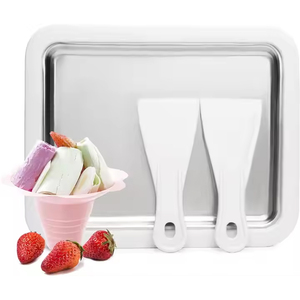 Tự làm kem Gelato Máy DIY trái cây <span class=keywords><strong>Ice</strong></span> <span class=keywords><strong>Cream</strong></span> công cụ 304 thép không gỉ chiên khay sữa chua mềm phục vụ <span class=keywords><strong>Ice</strong></span> <span class=keywords><strong>Cream</strong></span> Maker - Product Image 2