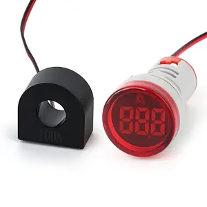 Lage Prijs 22Mm Ronde Kleine Nixie Buis Huidige Meter Ampèremeter Rood