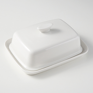 Hyniweiye — plat <span class=keywords><strong>à</strong></span> beurre en porcelaine blanche, odm, avec couvercle, pour comptoir, hôtel, restaurant, en céramique, un bâton - Product Image 4
