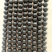 도매 4mm 6mm 8mm 10mm 12mm 천연석 루즈 비즈 DIY 용암석 루즈 비즈 DIY 쥬얼리 팔찌 제작용