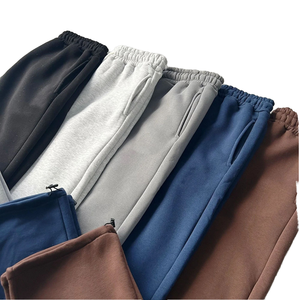 Pantalon de sport décontracté pour homme, taille mi-haute, élastique, brodé, coupe droite ample, léger, 100 % coton, séchage rapide, personnalisé 2026 - Product Image 1