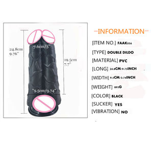 Vibrador grande de PVC para mulheres adultas e mulheres, com bico duplo, brinquedo sexual para homens, masturbação anal, para lésbicas e gays - Product Image 3