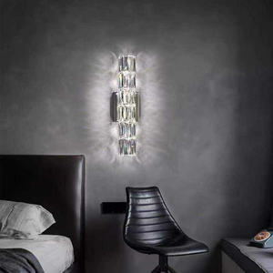 Applique murale en cristal LED moderne de luxe pour la décoration intérieure, couloir, chambre à coucher, salon, lampe de chevet, installation encastrée facile - Product Image 4