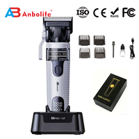 Tondeuse à barbe électrique Anbolife pour hommes, écran LED, batterie Li-ion 2500 mAh rechargeable, longueurs réglables, sans fil, pour barbier