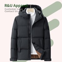 Vestes d'hiver à capuche pour hommes, veste matelassée imperméable personnalisée, vestes d'hiver en gros pour hommes