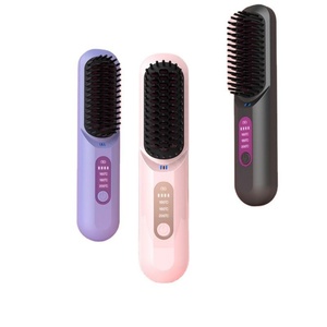 2025 4 Temperature Levels Electric Hair Straightener Comb Hair Straightener Brush Portable Hair Straightener - Product Image 1