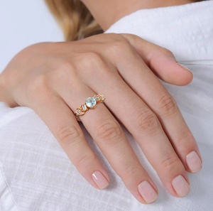 Milskye Splendidi Anelli da Sposa in <span class=keywords><strong>Argento</strong></span> <span class=keywords><strong>con</strong></span> Topazio Colorato, Pietra di Luna, <span class=keywords><strong>Ametista</strong></span> e Zirconi - Product Image 2
