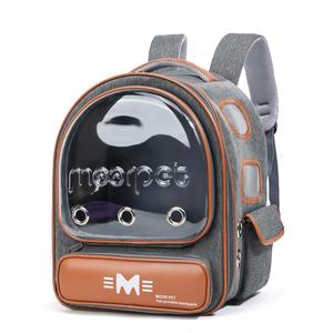 Custom Cat Backpack <b>Pet</b> <b>Carrier</b> Outdoor Travel Oxford Transparent Waterproof Zipper Closure Portable Eco-Friendly Bag - Product Image 1