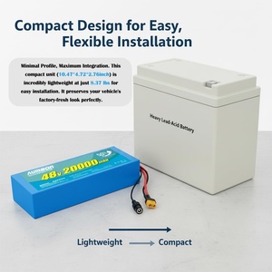 Pack de batteries au lithium 48V 68V 72V, pour équipement de vélo électrique et scooter de 200W à 2800W, durée de vie de plus de 2000 cycles, léger, avec adaptateur - Product Image 6
