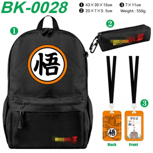 9 estilos Anime Mochilas escolares Dragon <span class=keywords><strong>DBZ</strong></span> <span class=keywords><strong>Mochila</strong></span> de nailon + Tarjetero + Bolsa de lápices (juego) - Product Image 3