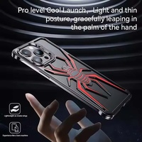 2025 nouvelle armure aluminium coque de téléphone IPhone16 Pro araignée élément support d'objectif sans bordure creux refroidissement galvanoplastie antichoc 3