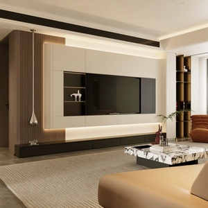 Mueble de TV Moderno de Último Modelo - Elegante Mueble de <span class=keywords><strong>Madera</strong></span> para Sala de Estar con Almacenamiento y Diseño Personalizable - Product Image 2