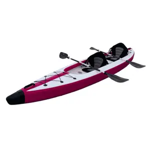Geetone Dropstitch Dual Cámara 2 Persona tándem aire canoa Kayaks madera bote de remos gota de Kayak inflable