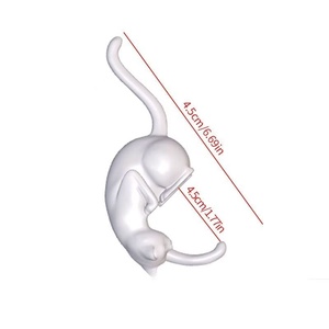 Gancho de Almacenamiento Colgante con Forma de Gato, Diseño Lindo y de Lujo Ligero, Material PLA Impreso en 3D, Modelo QY-2899 para el Hogar - Product Image 6