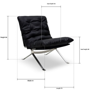 Fauteuils de salon en cuir de style vintage de luxe, fauteuils inclinables à dossier haut, canapés relaxants, meubles de loisirs pour la maison, pour balcon et salon - Product Image 6