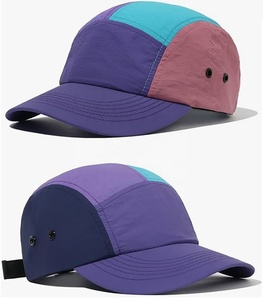 Casquettes et chapeaux 5 panneaux personnalisés en nylon imperméables et à séchage rapide pour hommes, idéaux pour le camping et la course en extérieur - Product Image 2