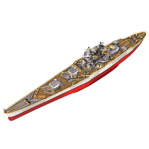 Modelo de Rompecabezas Metálico 3D del Buque de Guerra <span class=keywords><strong>Richelieu</strong></span> HP157-RS de Piececool, Modelo de Buque de Guerra Naval de Alta Precisión para Adultos y Adolescentes - Product Image 3