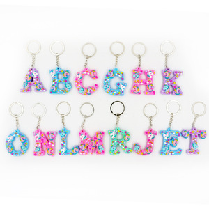 <span class=keywords><strong>Porte</strong></span>-clés en caoutchouc PVC souple avec les lettres de l'alphabet, <span class=keywords><strong>licorne</strong></span> 3D, <span class=keywords><strong>personnalisé</strong></span> - Product Image 3