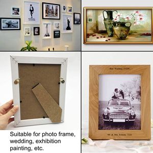 Lot <span class=keywords><strong>de</strong></span> 50 crochets triangulaires à vis pour albums, crochets muraux pour tableaux, miroirs, cadres photo et albums photo - Product Image 6