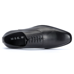 Zapatos Oxford Clásicos de Cuero Genuino, Diseño Italiano, para Hombre, con Cordones, Impermeables, Punta Cuadrada, Formales, Otoño - Product Image 4