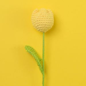 Flores de Tulipán Artificiales Tejidas a Crochet, Hechas a Mano, Regalos de Flores Tejidas con Hilo para el Día de la Madre y San Valentín - Product Image 4