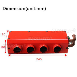 Chauffage de voiture portable 24/12V compact, dégivreur et désembueur, chauffage d'appoint pour véhicule et fourgonnette, ventilateur de chauffage à 4 sorties d'air chaud - Product Image 6