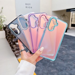 <span class=keywords><strong>Coque</strong></span> transparente antichoc en TPU et acrylique à dégradé de couleurs pour <span class=keywords><strong>Samsung</strong></span> Galaxy A56 A55 A54 A52 A24 A26 A35 5G A17 A16 - Product Image 1