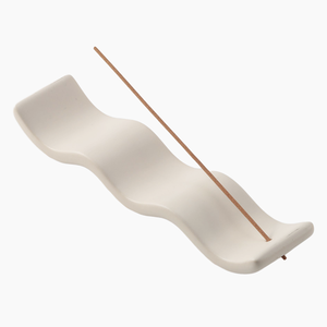 MAXERY Porta Incienso de Cerámica Nórdica Ondulada, Quemador de Varillas con Forma de Ola, Bandeja Larga Recolectora de Cenizas, Decoración Moderna Wabi-Sabi <span class=keywords><strong>para</strong></span> Meditación y Hogar - Product Image 3