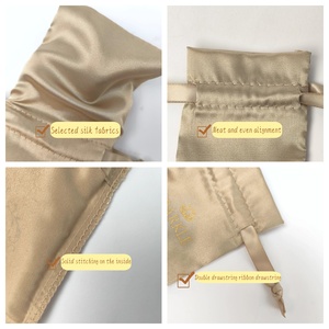 Large Vintage Satin Drawstring Pouches for Makeup-Soft Fabric Glossy Silk Stain Packaging Bag with Custom Size - Product Image 5