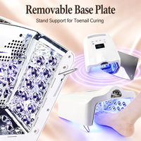 Nouvelle Arrivée Lampe à Ongles UV LED Rechargeable 128W, Lampe de Polymérisation pour Doigts, Nouvelle Version Améliorée, Lampe à Ongles Professionnelle à Double Zone