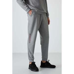 Conjunto Deportivo para Hombre en Algodón Gris Melange, Grueso, Suave, Texturizado, con Estampado - 85239 - Gb melange/gb melange - Product Image 4